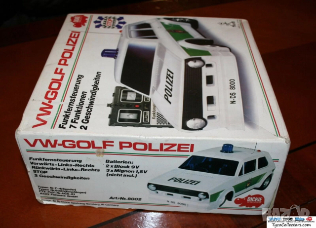 TAIYO Japan радио управляема играчка Volkswagen GOLF MK1 POLIZEI , снимка 2 - Колекции - 44775109