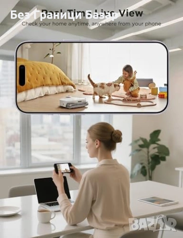 Нови 2 броя Вътрешна охранителна камера 1080P WiFi Нощно виждане AI, снимка 3 - Други - 53048474