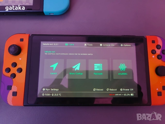 Nintendo Switch с поставен чип, 128GB и 16 игри, снимка 2 - Nintendo конзоли - 53845268