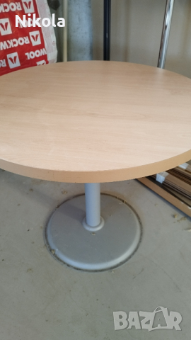 Маса кръгла ф-90см с метален крак, снимка 9 - Маси - 44606458