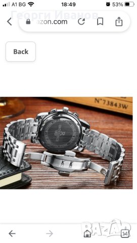 Мъжки аналогов кварцов ръчен часовник - бизнес ежедневен светещ хронограф кварцов 30M водоустойчив р, снимка 4 - Мъжки - 42574335