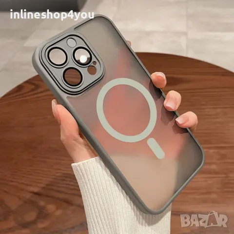 Матов MAGSAFE Кейс за Apple iPhone 16 Pro Max със защита на камерите, снимка 9 - Калъфи, кейсове - 47263120