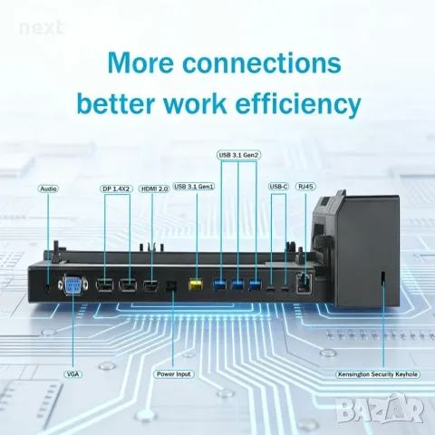 Lenovo ThinkPad Ultra Docking Station 40AJ + Гаранция, снимка 3 - Лаптоп аксесоари - 56317678