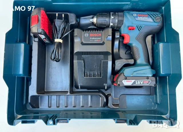 BOSCH GSB 18V-21 - Ударен акумулаторен винтоверт 18V като нов!, снимка 2 - Винтоверти - 53227543