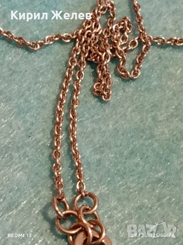 Сребърно колие с висулка кристал фешън АРТ БИЖУ майсторска изработка 30810, снимка 6 - Колиета, медальони, синджири - 52895980