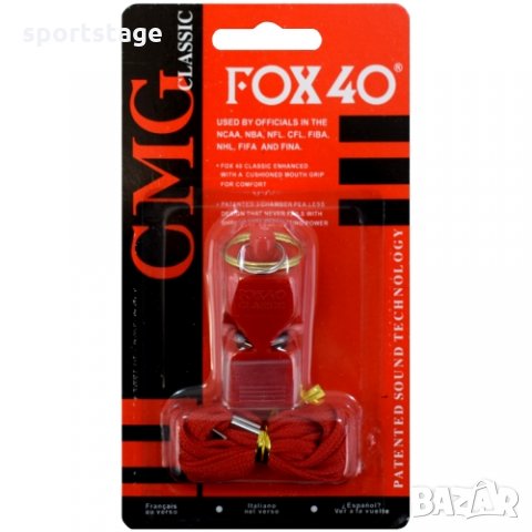 Свирка реферска FOX 40 с връзка и силиконов мундщук. Свирката е с халка и въже за окачане на врата. , снимка 3 - Футбол - 35836062