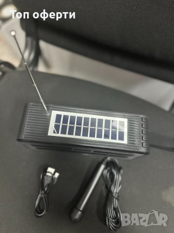 Акумулаторно радио със соларен панел joc, снимка 3 - Радиокасетофони, транзистори - 44272742