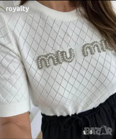 Miu Miu дамски блузи , снимка 4 - Тениски - 49173730