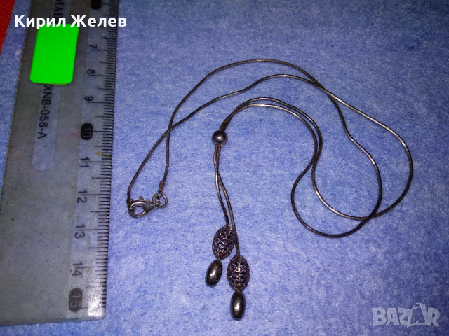 НЕЖНО ФЕШЪН АРТ СРЕБЪРНО КОЛИЕ ЛАКИРАНО СРЕБРО 925 ITALY БУТИКОВО БИЖУ 41898, снимка 15 - Колиета, медальони, синджири - 44690483