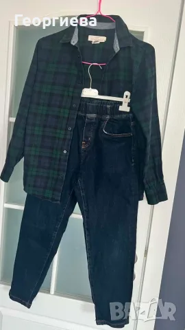 Сет дънки ZARA(152)+ризка H&M,(158см).В отлично състояние,като новички.