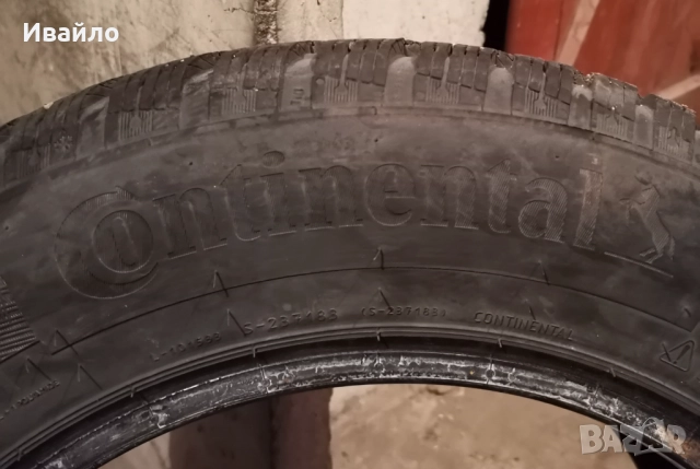 Продавам 1 брой зимна гума 195.65.15 дот 2019 Контентал , снимка 4 - Гуми и джанти - 52461435