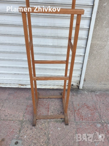 старо ръчно изработено портманто от естествено дърво за воена офицерска униформа на висш офицер, снимка 4 - Антикварни и старинни предмети - 53754490