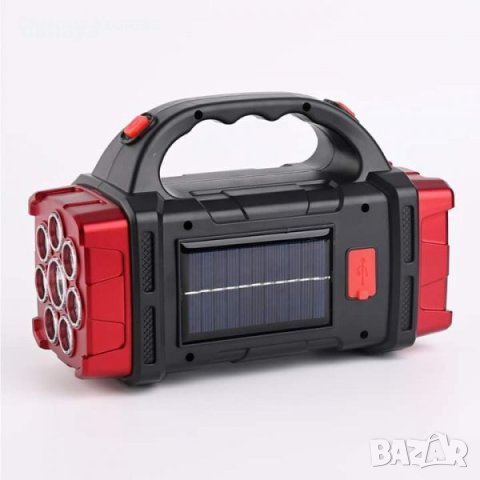 3770 Мощен ярък соларен фенер с дръжка LED COB светлина 38 W, снимка 3 - Къмпинг осветление - 41162922