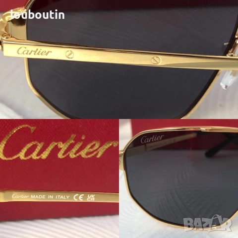 Cartier Мъжки слънчеви очила с кожа 3 цвята, снимка 7 - Слънчеви и диоптрични очила - 51749710