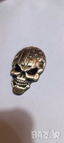 Емблема Skull 3D,американски стил, снимка 2 - Аксесоари и консумативи - 39832846