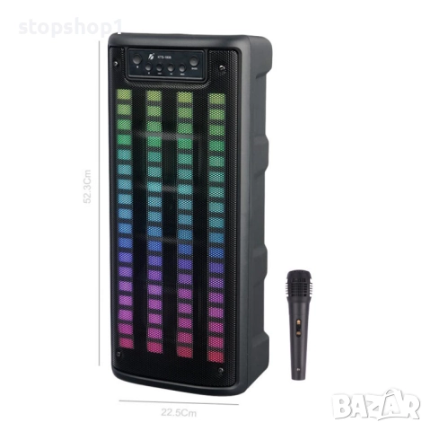 Караоке тонколона с Bluetooth KTS-1806 2х6,5'', снимка 7 - Bluetooth тонколони - 52630430