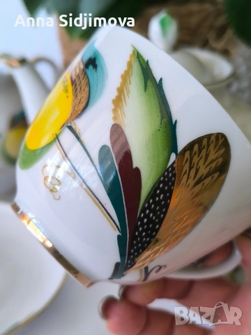 Руски порцелан ЛФЗ сервиз за чай , снимка 5 - Сервизи - 51526224