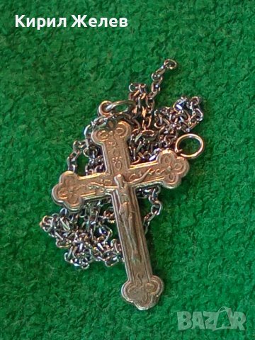 ФИНО СРЕБЪРНО РАЗПЯТИЕ КРЪСТ СРЕБРО 900 и СРЕБЪРНА СЪЩО ВИСОКА ПРОБА ВЕРИЖКА 6710, снимка 3 - Колиета, медальони, синджири - 30294579