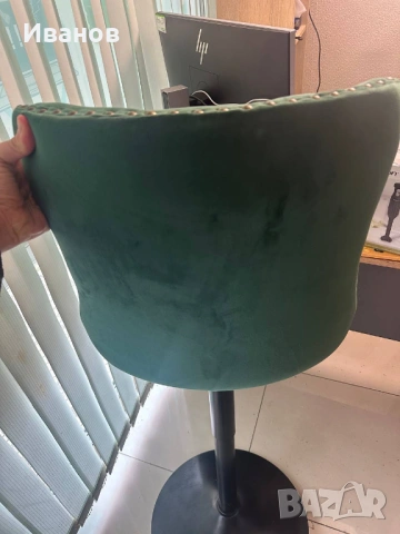 Бар стол H-117 тъмно зелен, снимка 2 - Столове - 53492661