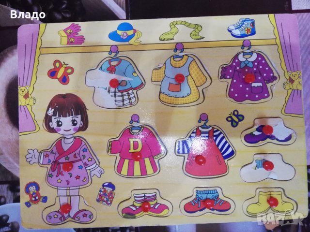 Детски дървени пъзели 6 броя на цената на един , снимка 3 - Игри и пъзели - 40932652