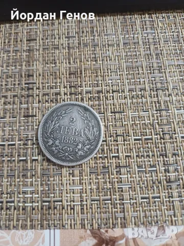 Продавам монета 2 лева 1882г. , снимка 3 - Нумизматика и бонистика - 56160196