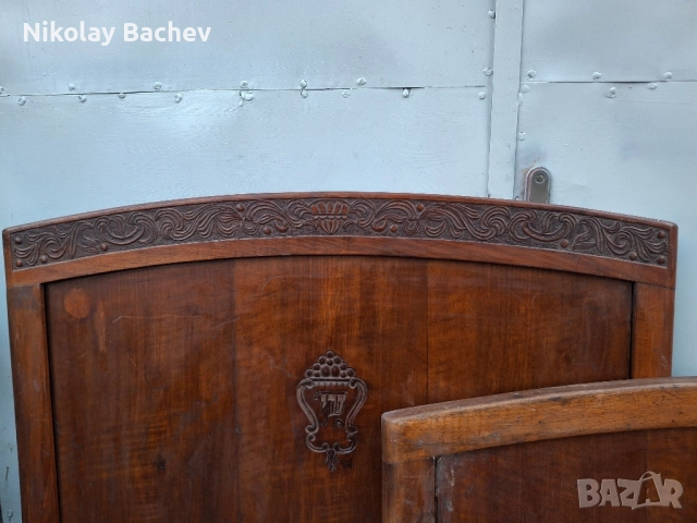 Масивно орехово легло, снимка 4 - Спални и легла - 51482585
