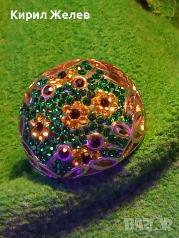 Ретро сребърен пръстен с флорален абстрактен дизайн с СМАРАГДИ, ЦИТРИН, ТУРМАЛИН Арт бижу 51817, снимка 11 - Пръстени - 53004037