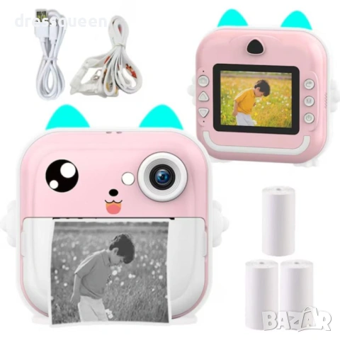 4695 Детски фотоапарат 3-в-1 с моментни снимки и игри, снимка 2 - Други - 53747660