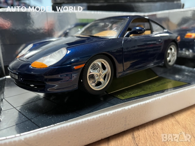 Нова метална колекционерска количка модел PORSCHE 996 1998г. 1:18, снимка 2 - Колекции - 52324181