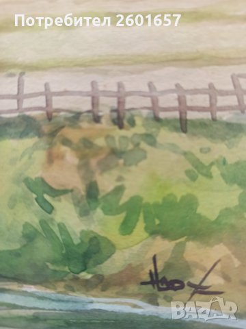 Два много красиви стари авторски акварела., снимка 5 - Картини - 41423563