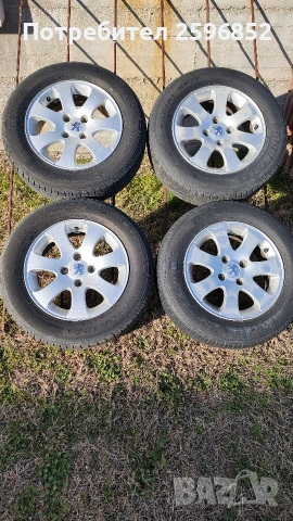 Джанти с гуми 15" от Пежо 307, снимка 9 - Гуми и джанти - 53830226