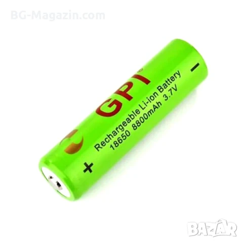 Акумулаторна батерия GPI 18650 3.7V Li-ion 8800mAh презареждаща се за челници прожектори лампи, снимка 2 - Къмпинг осветление - 51178657