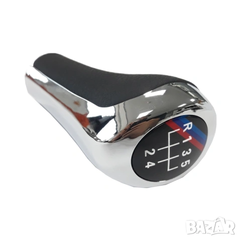 Топка за скоростен лост BMW M Style – 5 скорости – Хром,кожа, снимка 3 - Аксесоари и консумативи - 53615250