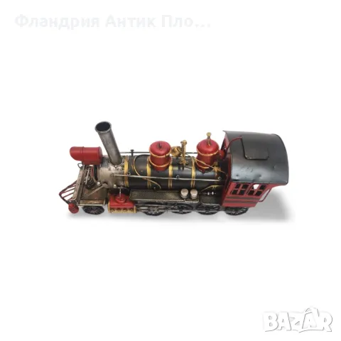 Метален ретро локомотив, снимка 2 - Декорация за дома - 47956929