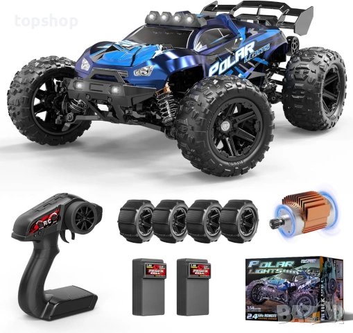 Мощна 4WD Количка Woquma 40кмч Мащаб 1 към 14 Пълен комплект с 2 комплекта гуми  , снимка 8 - Коли, камиони, мотори, писти - 53206072