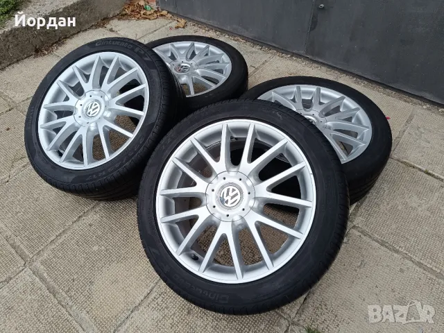 ОРИГИНАЛНИ джанти с гуми 17 '' 5х112 57,1 / VW GOLF 5 6 7 Touran, снимка 3 - Гуми и джанти - 49255230