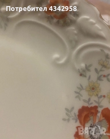 Bareuther.1937-1945г. Порцеланова чиния., снимка 4 - Антикварни и старинни предмети - 52382699