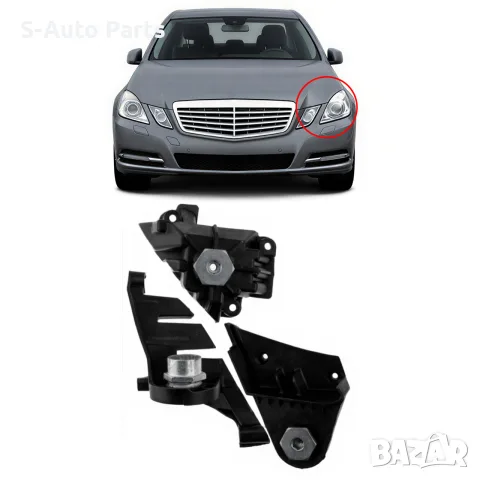 Комплект щипки за захващане на фар Mercedes E-Class W212 Pre-Face, снимка 3 - Аксесоари и консумативи - 55844767