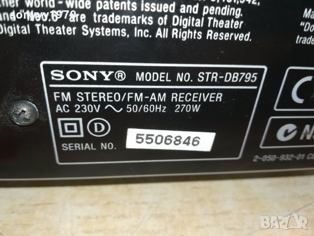 SONY RECEIVER 12.5КГ 2810210934, снимка 10 - Ресийвъри, усилватели, смесителни пултове - 34607845