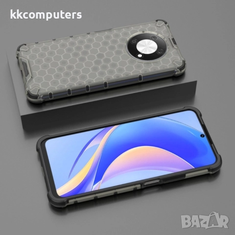 Huawei nova Y90 4G Силиконов Калъф Honeycomb TPU и Протектор, снимка 7 - Калъфи, кейсове - 52732214