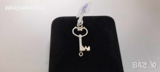 Сребърна висулка ключ-0,82гр/925, снимка 2 - Колиета, медальони, синджири - 41468984