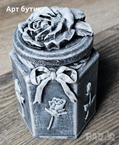 Арт буркан с мед за подарък на Кръстница, снимка 7 - Декорация - 52741802