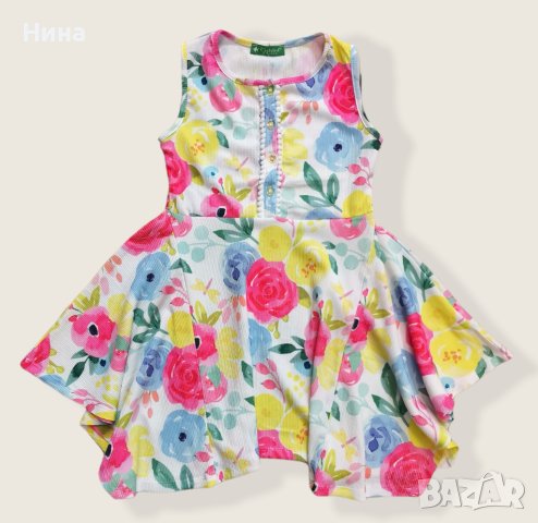 Рокля Chichlid с флорални мотиви 🌺, снимка 2 - Детски рокли и поли - 41100886