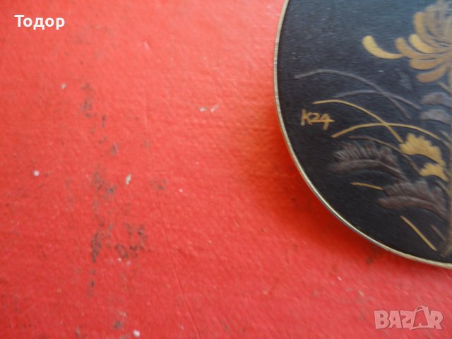 Уникална позлатена японска брошка подписана , снимка 3 - Други - 40085294