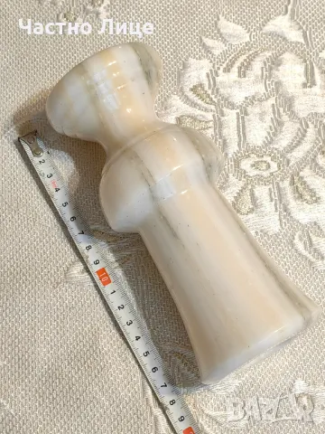 Старинна Прекрасна Българска Соц Бяла Мраморна Ваза , снимка 2 - Антикварни и старинни предмети - 48425608