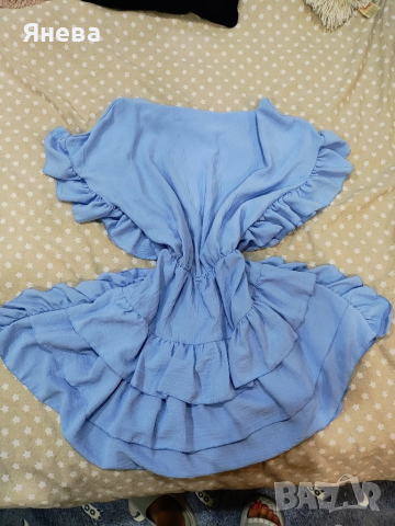 Дамска рокля в небесно синьо , снимка 2 - Рокли - 51533709