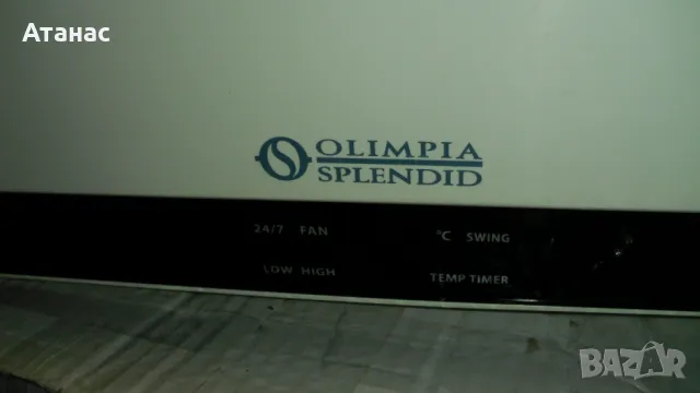   Вентилаторна печка OLIMPIA  за стена/ баня / 2000 W, LED Дисплей, Дистанционно, снимка 2 - Отоплителни печки - 47505299