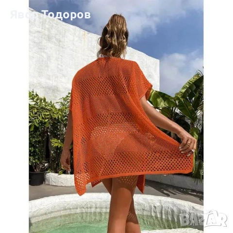 Мрежеста дамска плажна туника , универсален размер, снимка 3 - Туники - 53743592