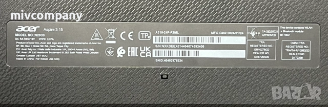 Лаптоп ACER Aspire 3 A315-24P-R2AS Ryzen 5 16 Ram 512 SSD, снимка 10 - Лаптопи за работа - 52538213