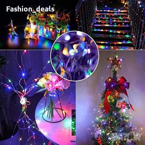 Нови 2 броя феерични светлини 120 LED 14 метра Лампички струни Украса, снимка 5 - Други - 41266433